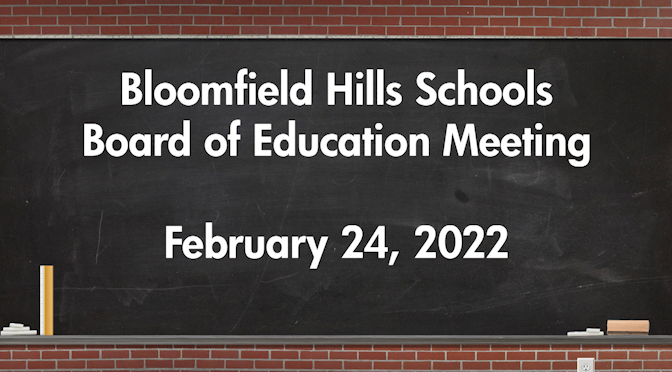 Thumbnail image for Board of Education Meeting February 24, 2022