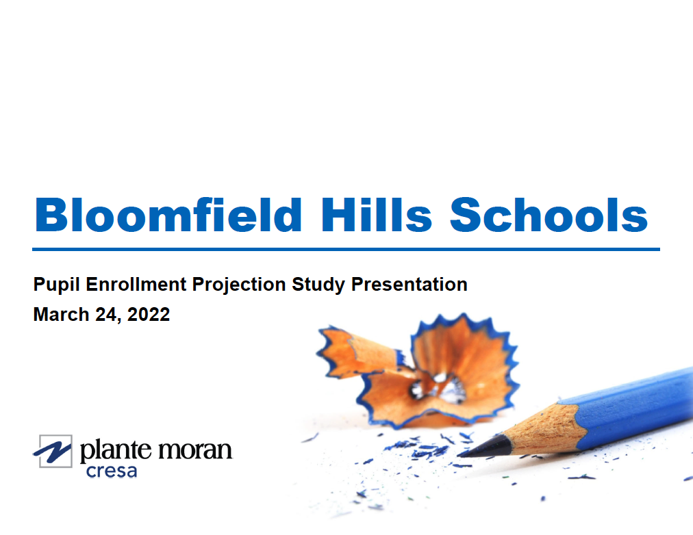 Thumbnail image for BHS: Pupil Enrollment Projections - Plante Moran CRESA