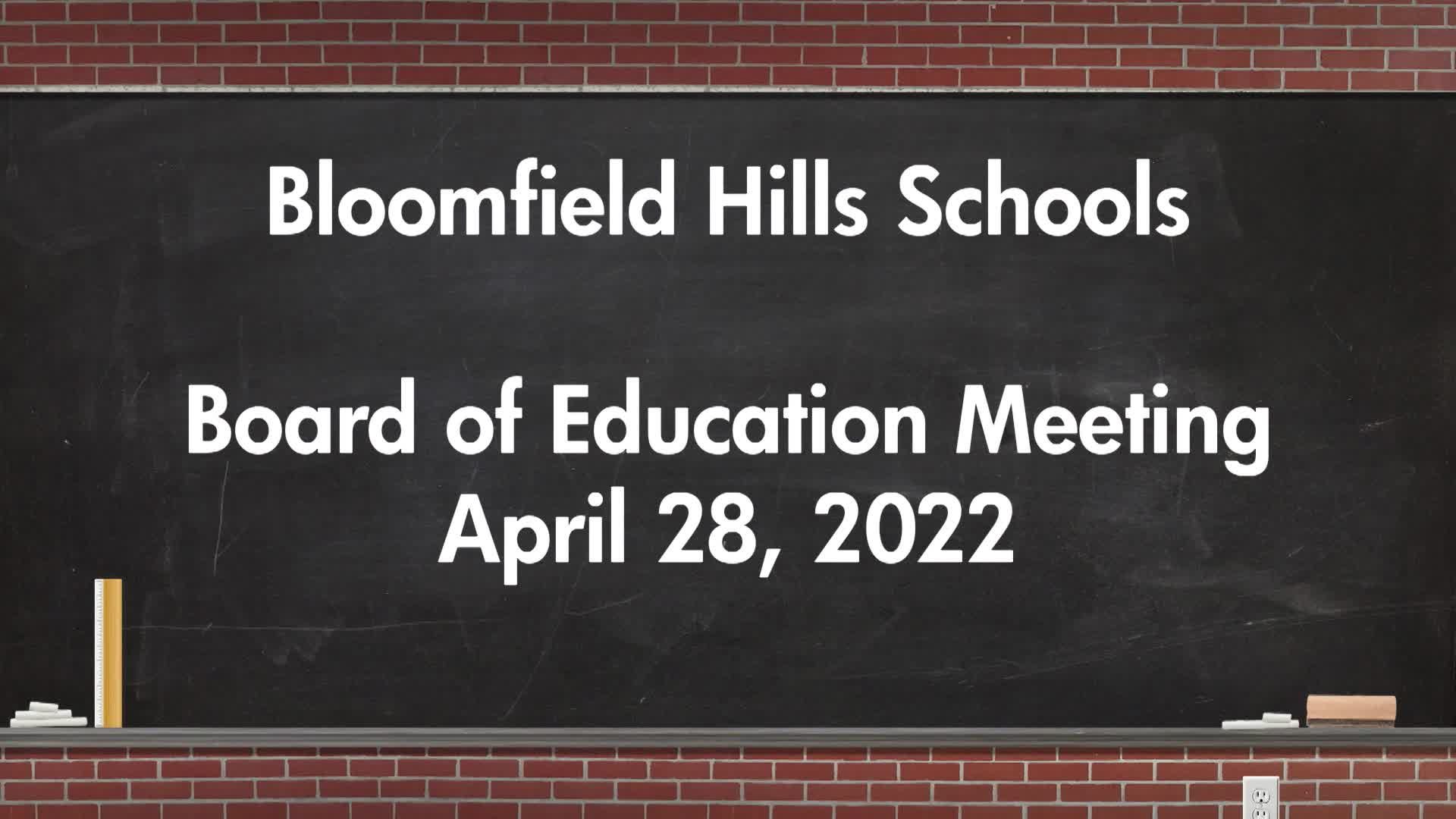 Thumbnail image for BHS: Board of Education Meeting April 28, 2022