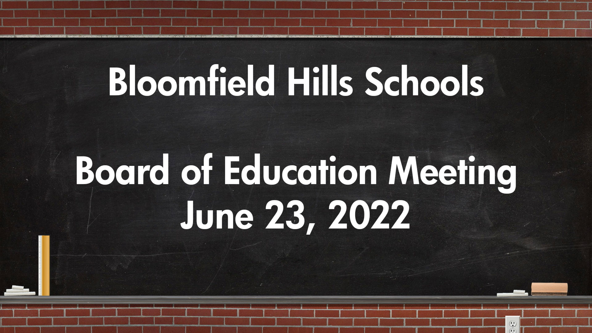 Thumbnail image for BHS: Board of Education Meeting June 23, 2022