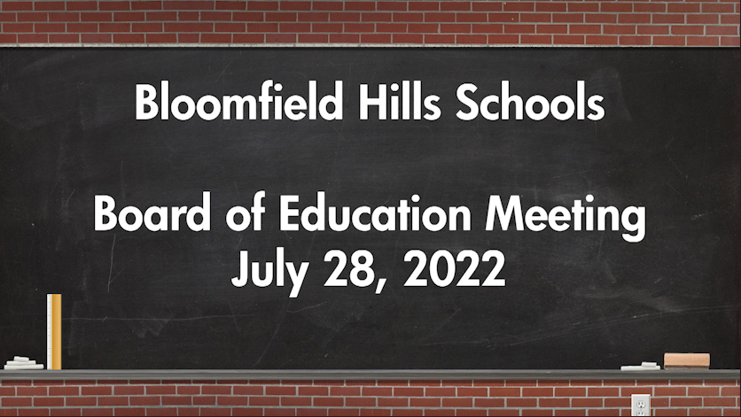 Thumbnail image for BHS: Board of Education Meeting July 28, 2022