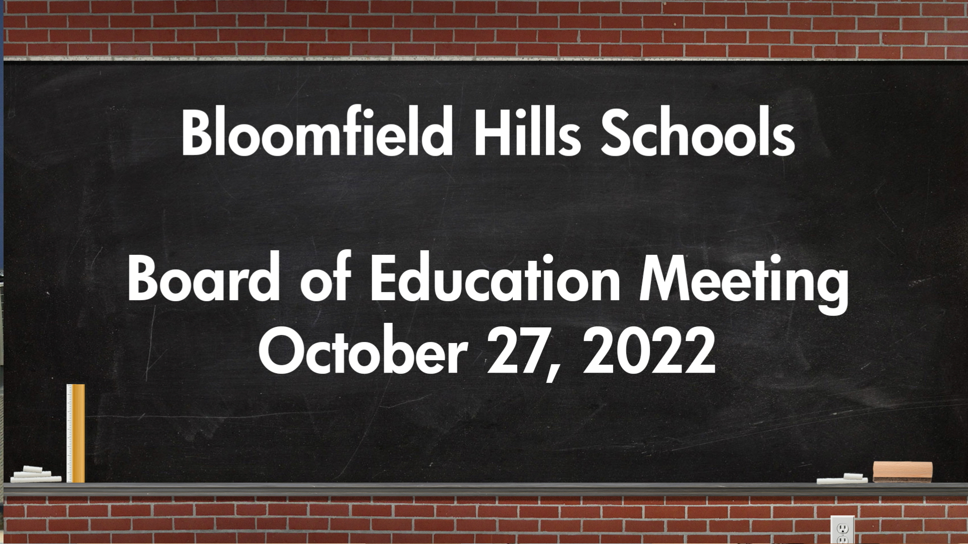 Thumbnail image for BHS: Board of Education Meeting October 27, 2022