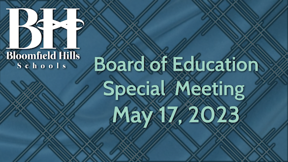 Thumbnail image for BHS: Board of Education Special Meeting May 17, 2023