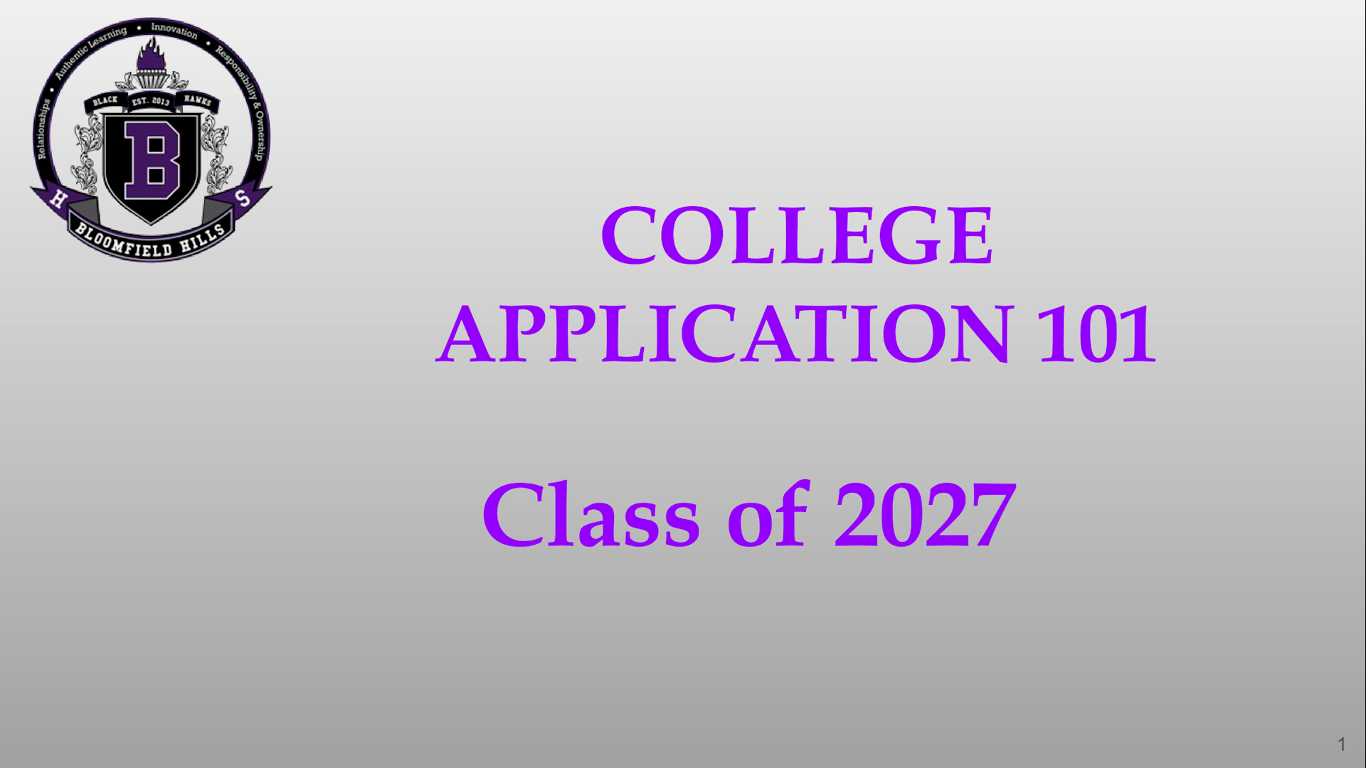 Thumbnail image for BHHS College Application 101 for the class of 2027