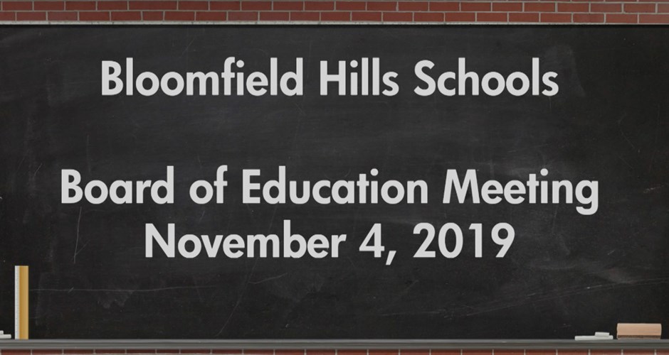 Thumbnail image for Board of Education Special Meeting November 4, 2019