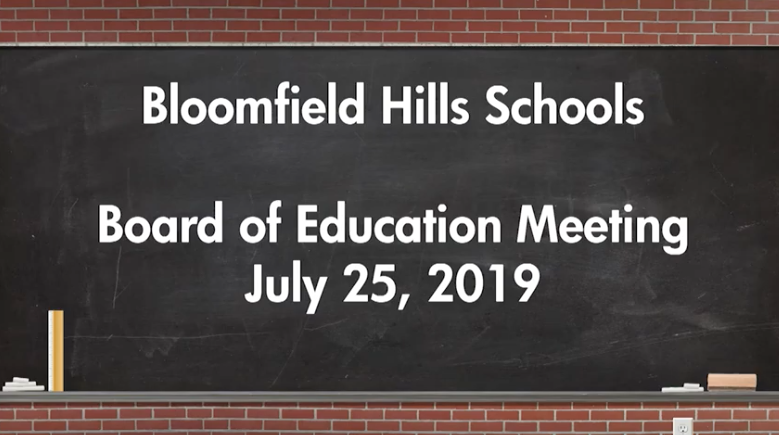 Thumbnail image for  Board of Education Meeting July 25, 2019