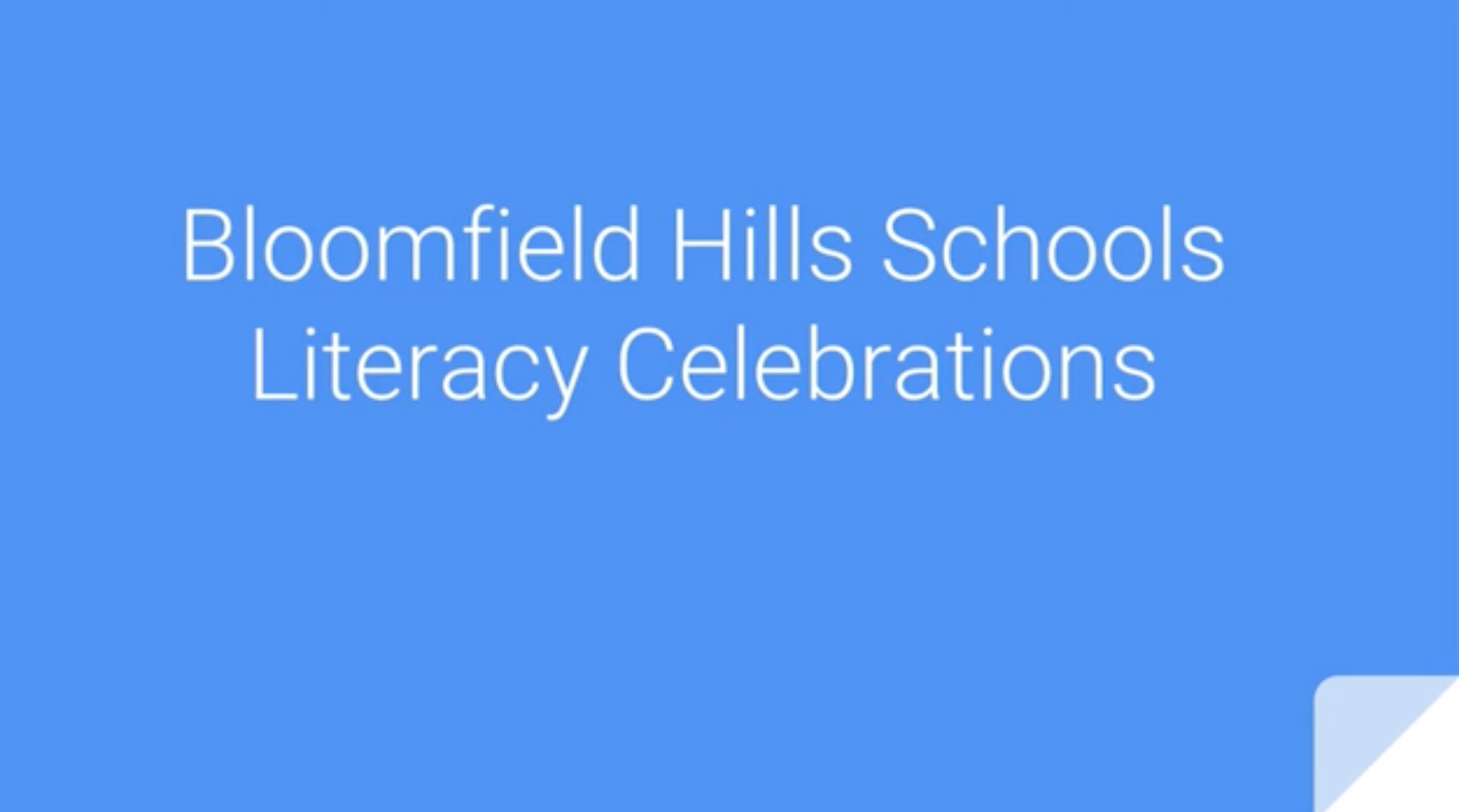 Thumbnail image for BHS: Literacy Celebration