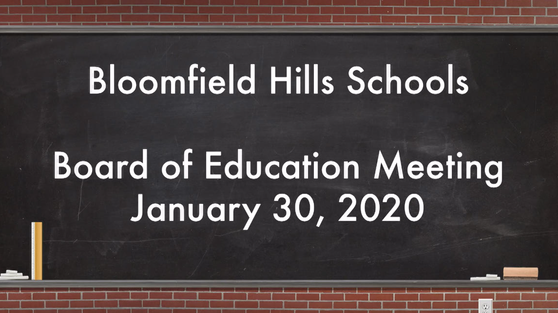 Thumbnail image for Board of Education Meeting January 30, 2020
