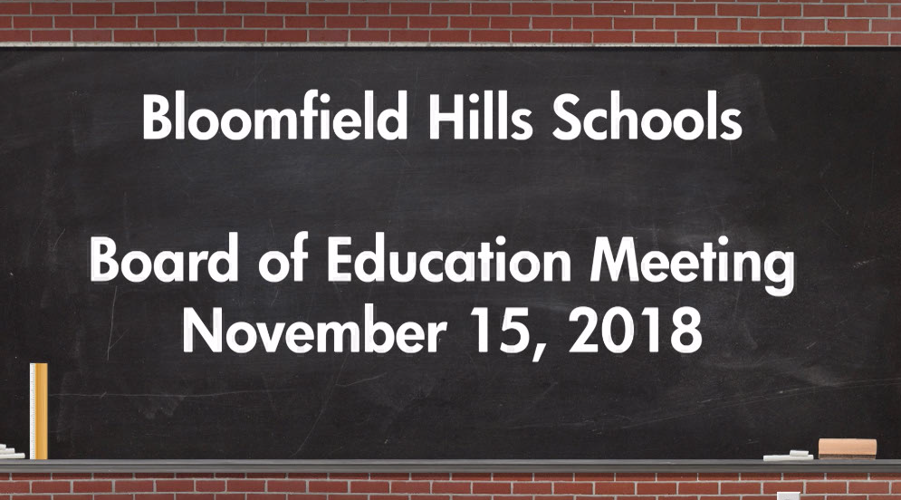 Thumbnail image for Board of Education Meeting Nov 15, 2018