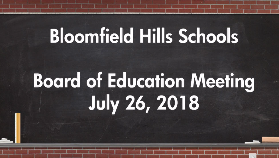 Thumbnail image for Board of Education Meeting July 26, 2018
