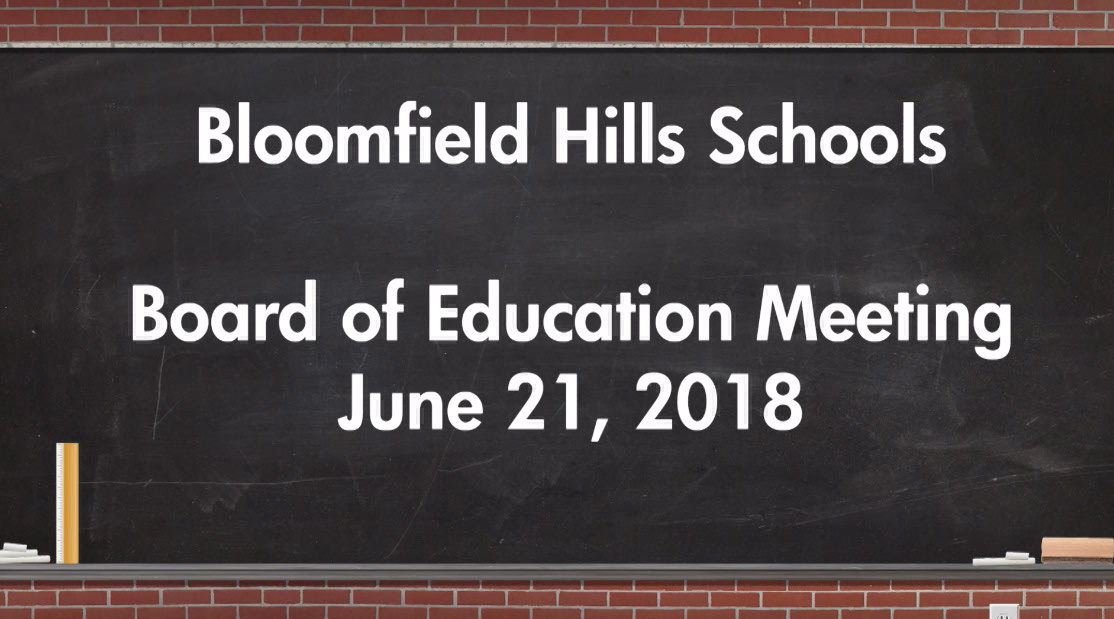 Thumbnail image for Board of Education Meeting June 21, 2018